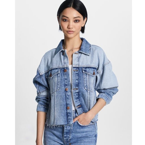 Ksubi Destiny Patchwork Lifetime Blue Cropped Denim Jacket - Picture 2 of 16